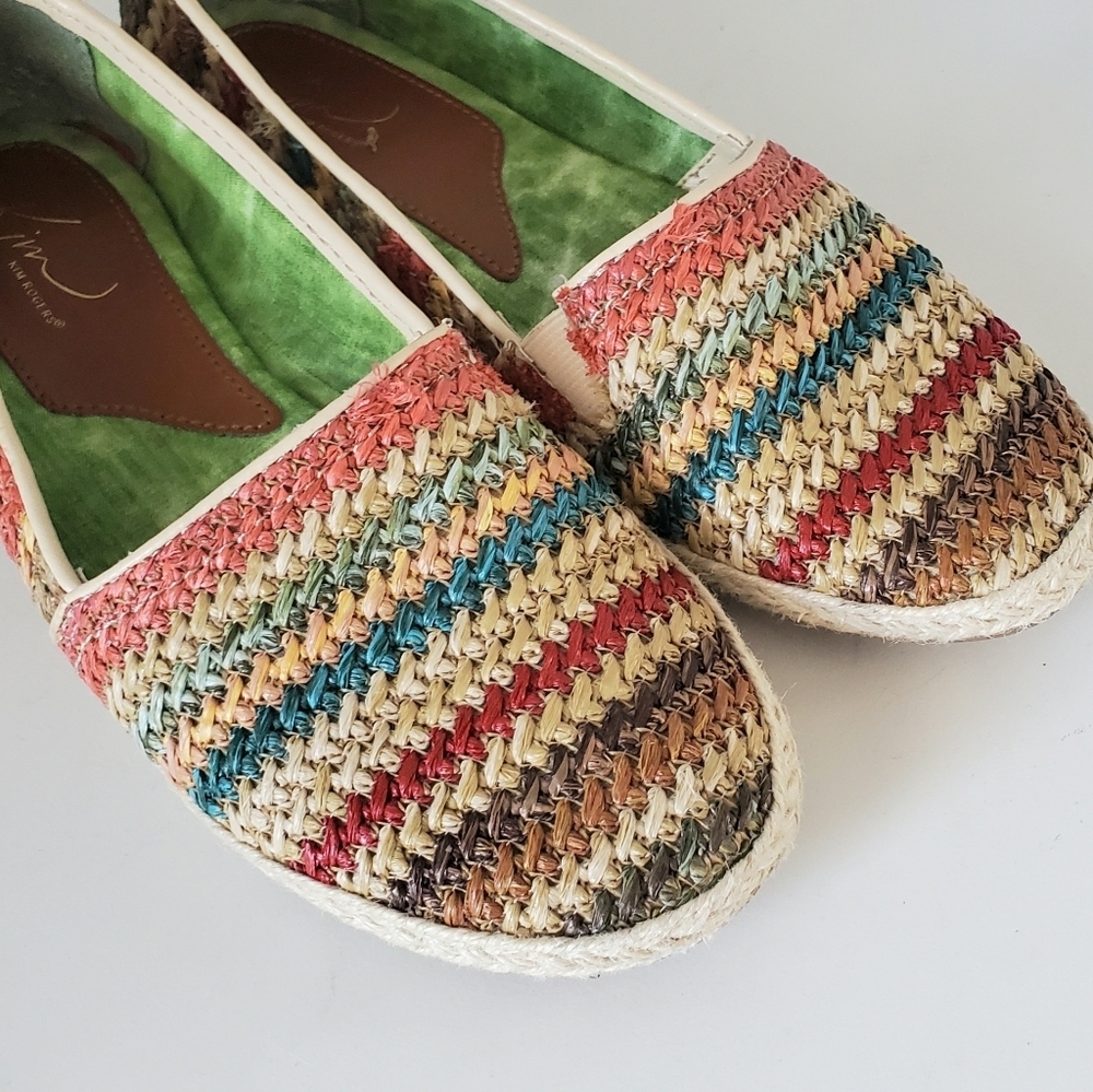 Kim Rogers Multi Colored Woven Stripe Shoes/Flats - Picture 2 of 4